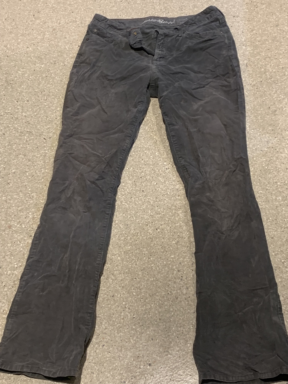 #701 "Eddie Bauer"  Gray Bootcut Corduroy Pants